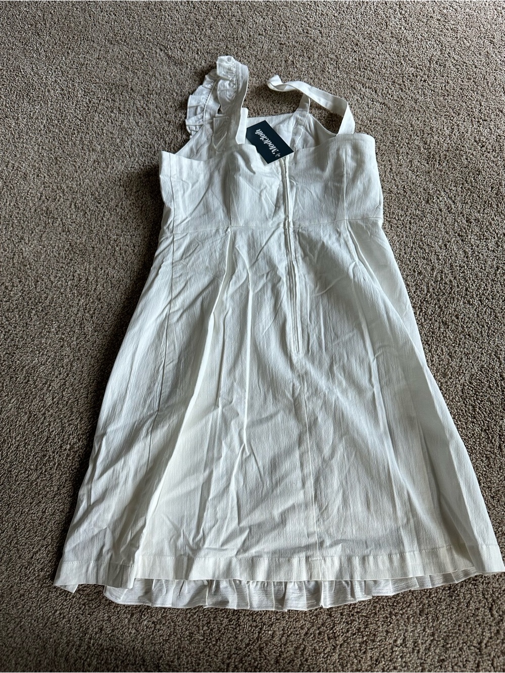 Modcloth Ivory Ruffle-Trim Mini Dress - Picture 2 of 11